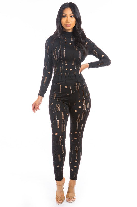 Sexy mesh 2-piece set
