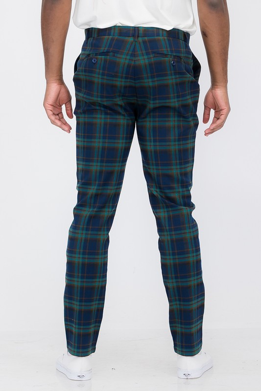 Mens Plaid Trouser Pants