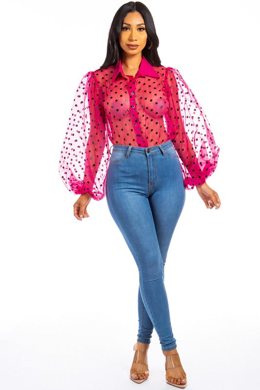 Sexy classy mesh shirt