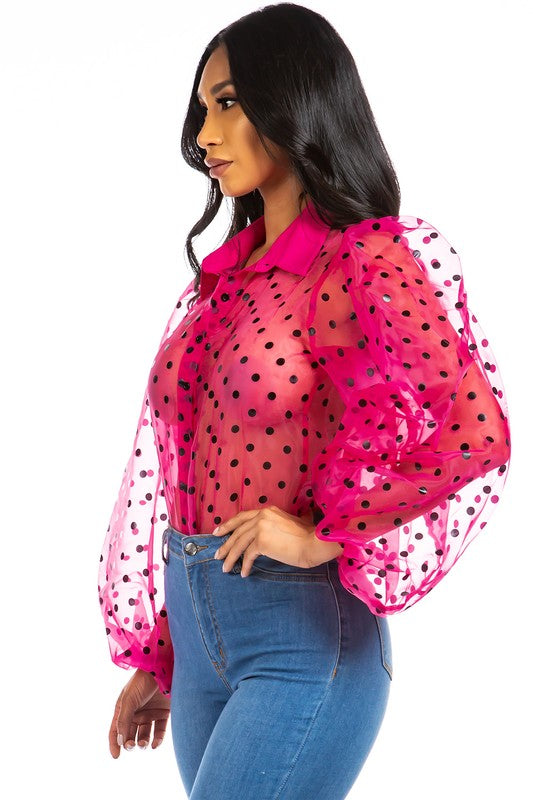 Sexy classy mesh shirt