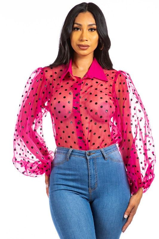 Sexy classy mesh shirt