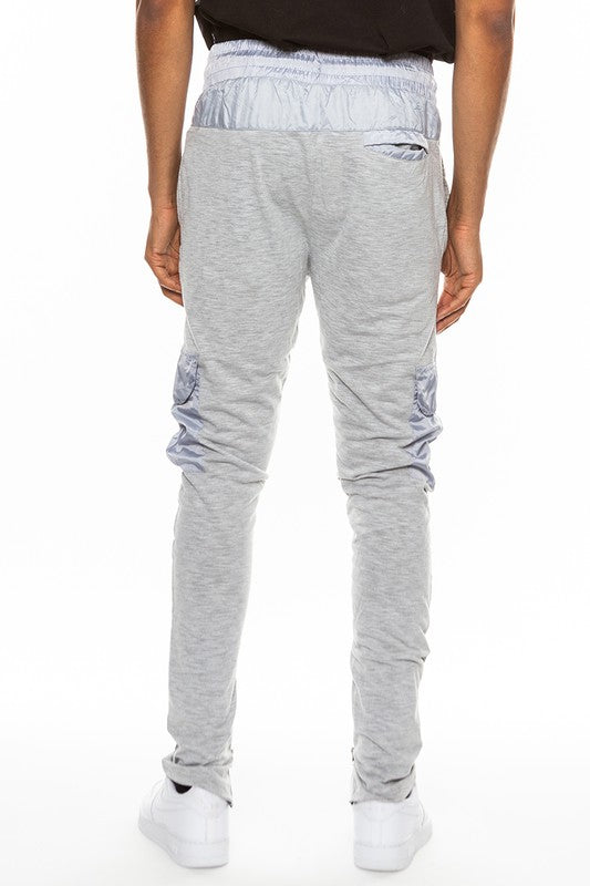 Heathered Cotton Blend Joggers