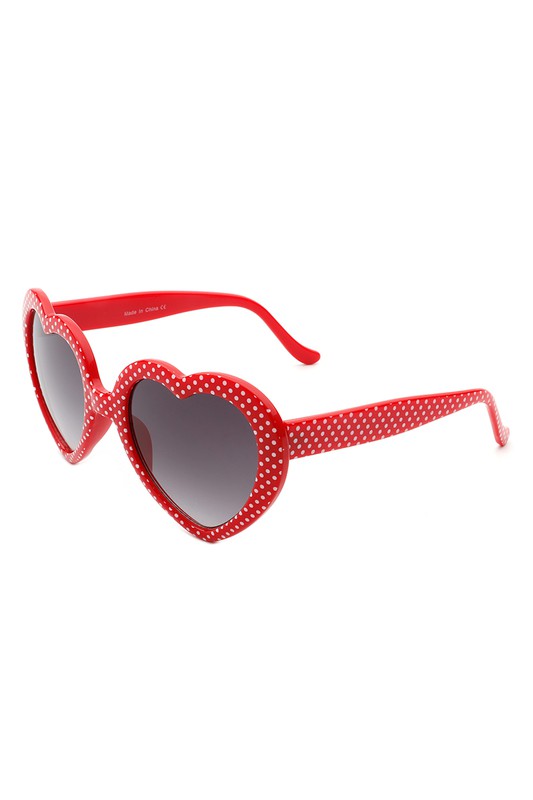 Women Mod Colorful Party Heart Shaped Sunglasses