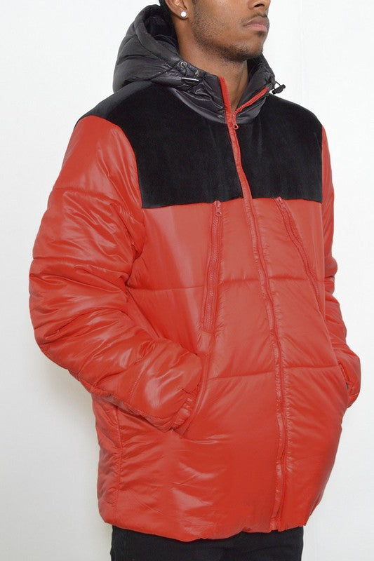 Boujee mens padded puffer jacket