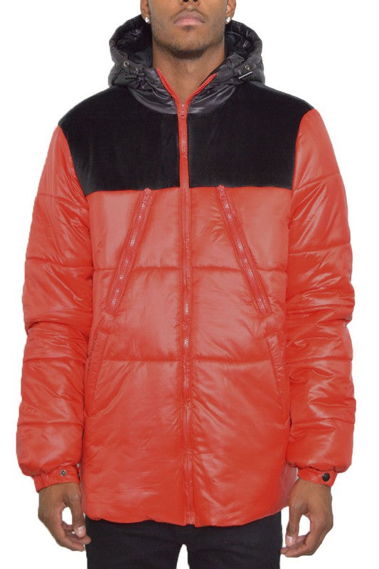 Boujee mens padded puffer jacket