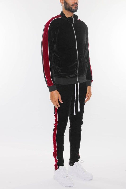 Vintage velour track jacket & track pants set