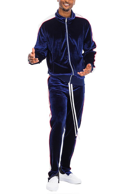 Vintage velour track jacket & track pants set