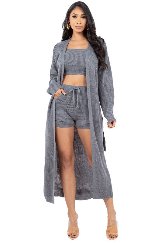 Sexy boujee cardigan sweater set