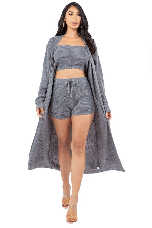 Sexy boujee cardigan sweater set