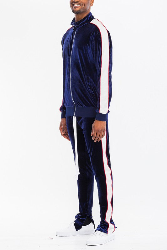 Vintage velour track jacket & track pants set