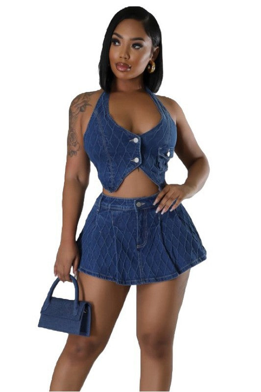 Sorta classy denim 2-piece set