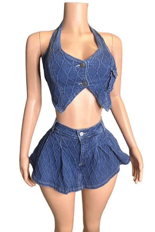 Sorta classy denim 2-piece set