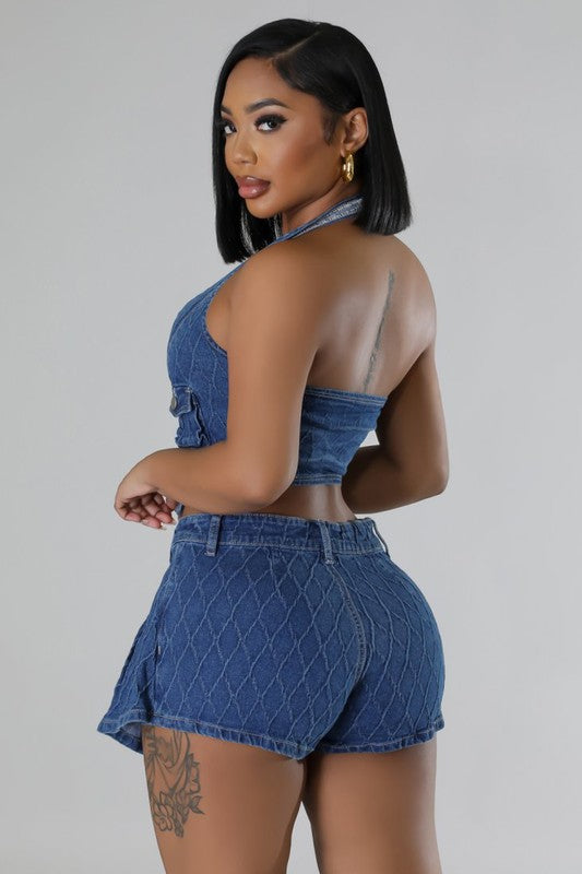 Sorta classy denim 2-piece set