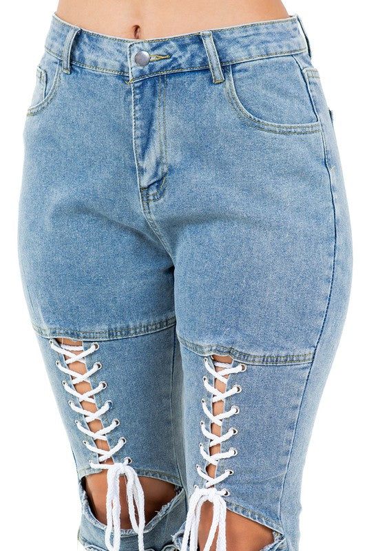 Womens Boujee fashionkilla denim pants