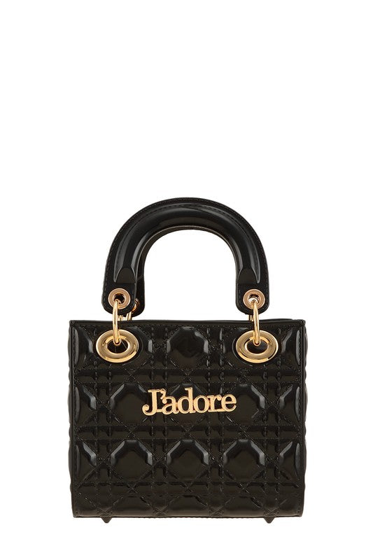 Square JADORE Accent Jelly Purse Flap Bag