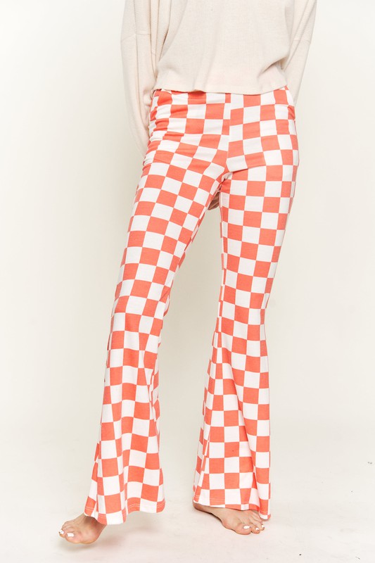 Orange & white checkered pants