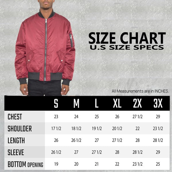 Boujee Mens Solid Padded Bomber Jacket