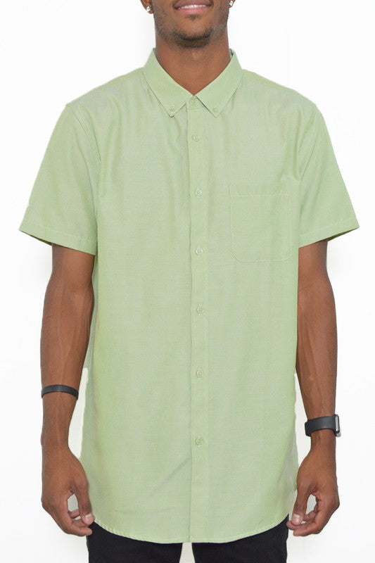 Men's Casual Short Sleeve Solid Shirts