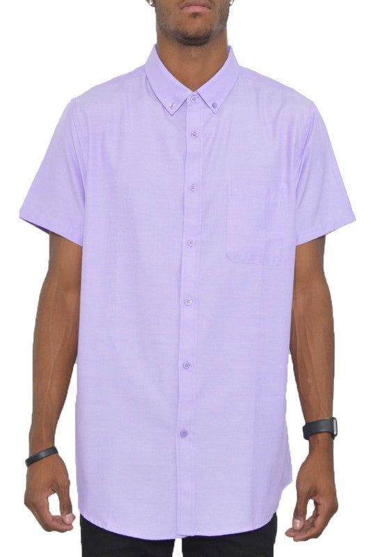 Men's Casual Short Sleeve Solid Shirts