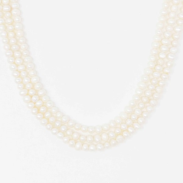 Three Strands Freshwater Pearl Necklace