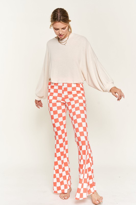 Orange & white checkered pants