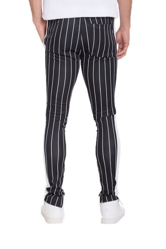 Pin stripe track pants