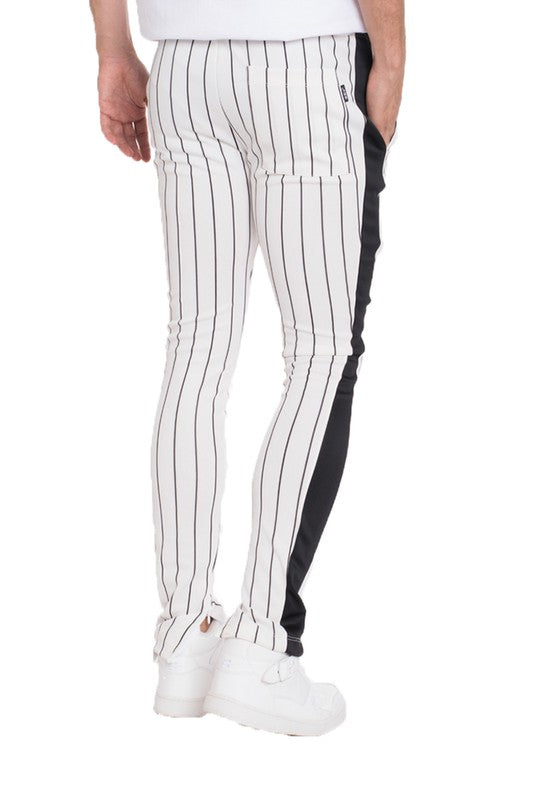 Pin stripe track pants