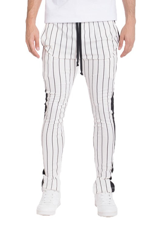 Pin stripe track pants