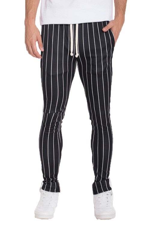 Pin stripe track pants