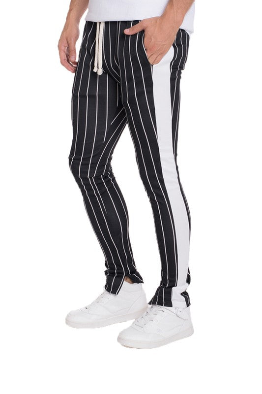 Pin stripe track pants