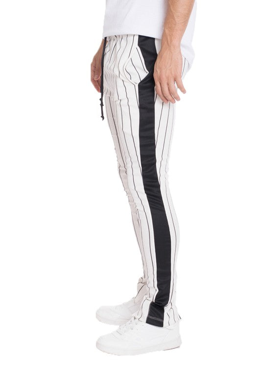 Pin stripe track pants