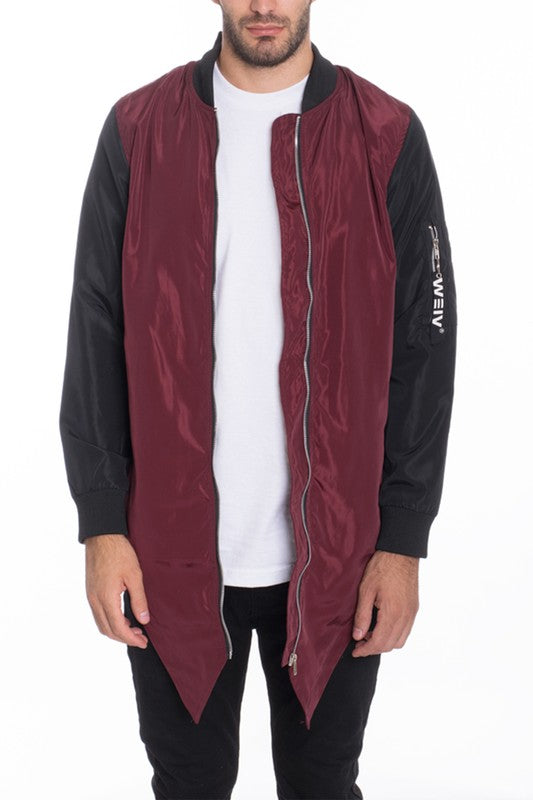 Boujee fish tail bomber jacket