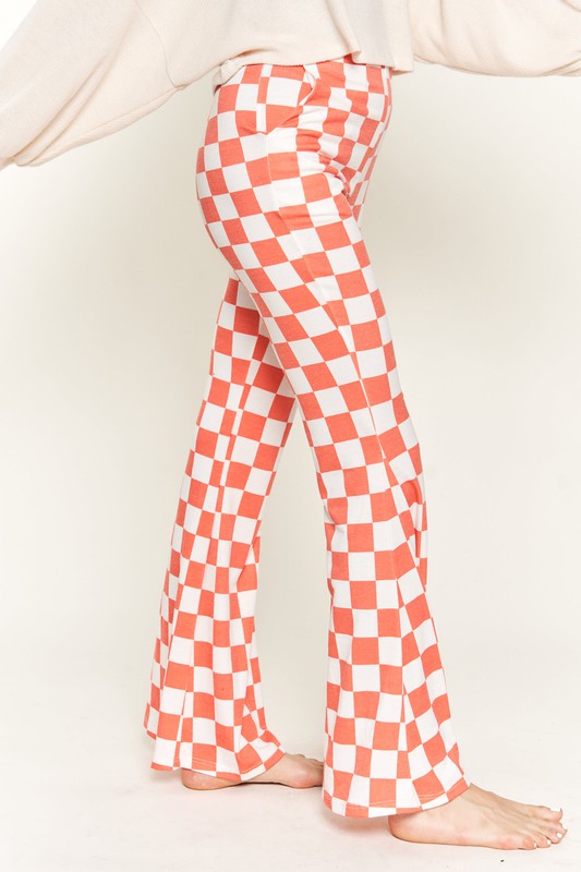 Orange & white checkered pants