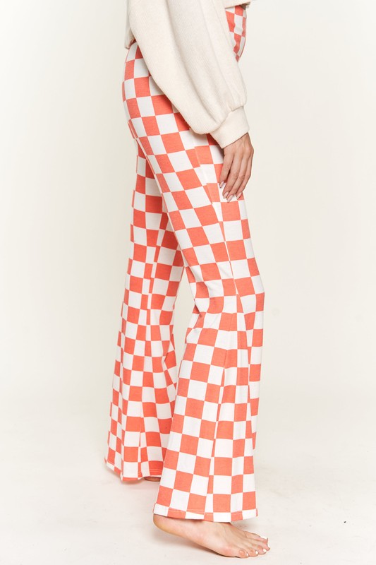 Orange & white checkered pants